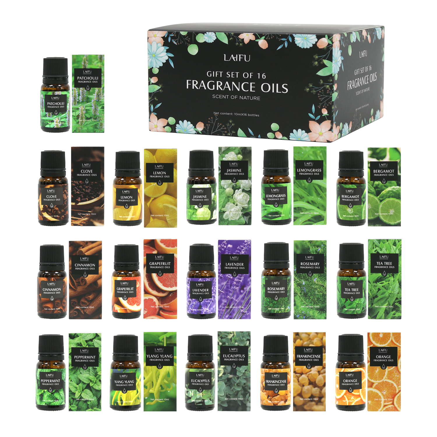 Candle Making And Perfume - 16x10ml Essential Oils Set for Diffuser