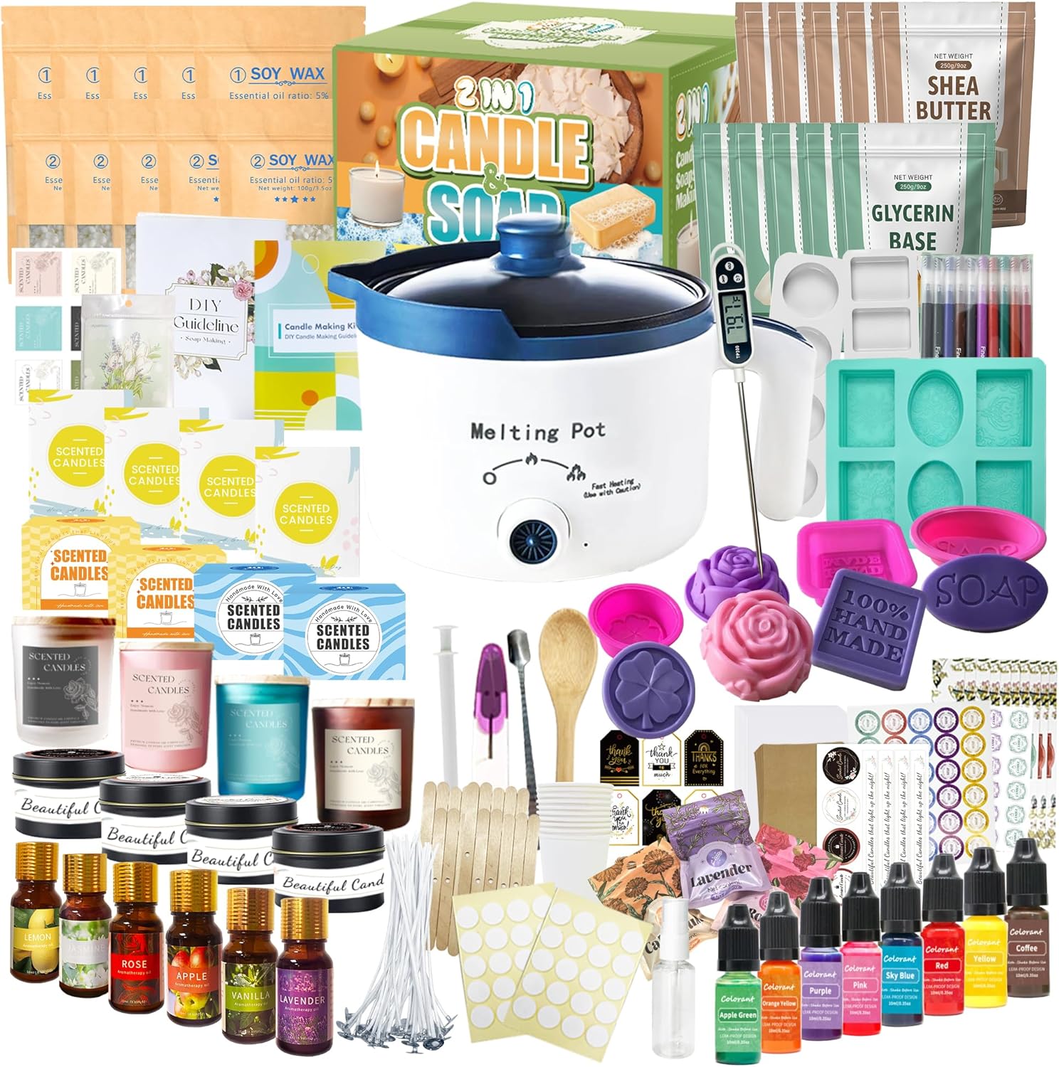 Deluxe DIY 2 in 1 Candle Soap  - Candle Making Kit For Beginners 리뷰 및 가격