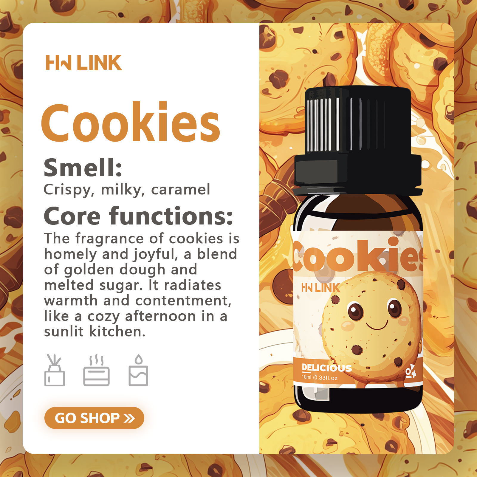10ml Cookies Essential Oils Pe - Candle Making And Perfume 리뷰 및 가격