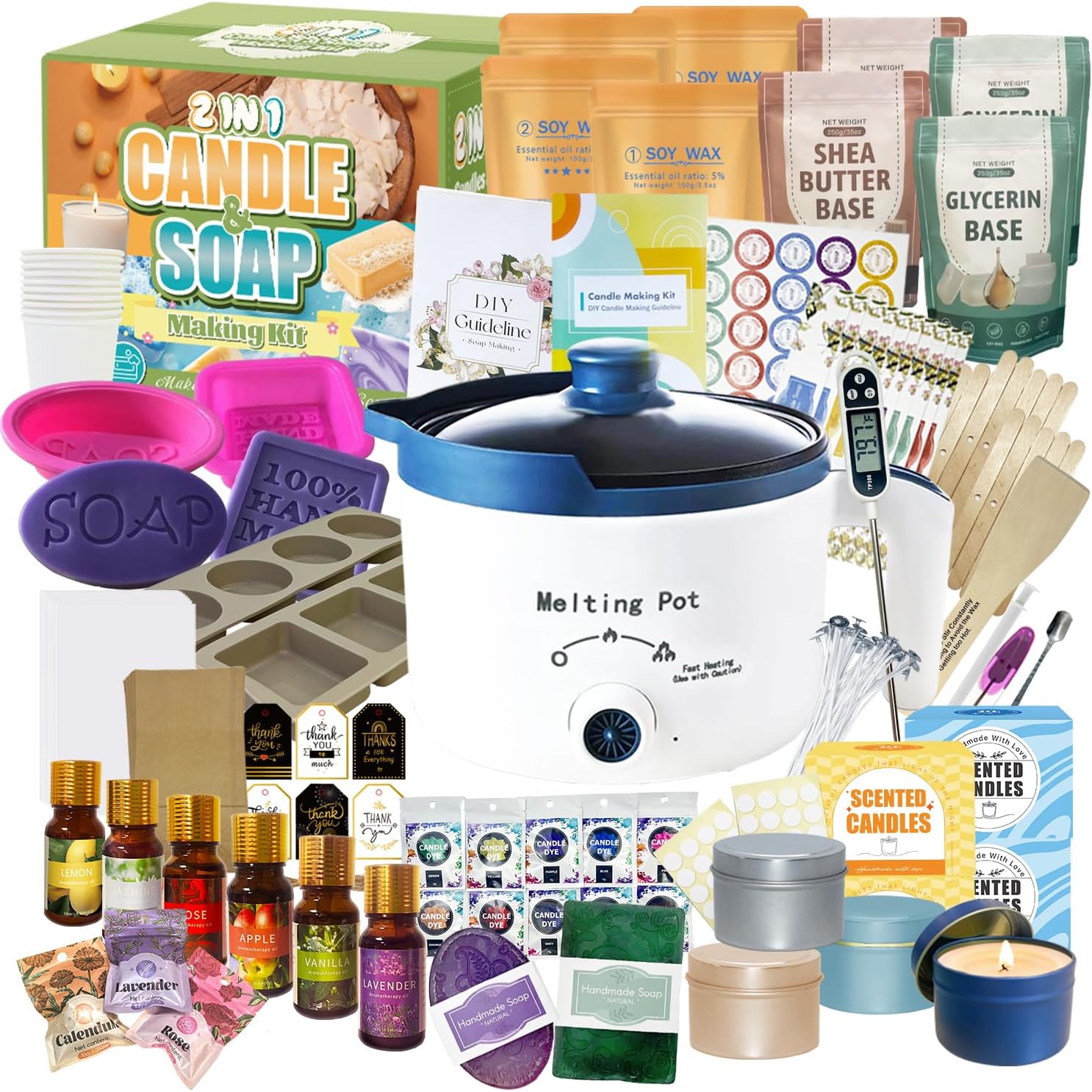 2 in 1 Candle Soap Making Kit  - Candle Making Kit For Beginners 리뷰 및 가격