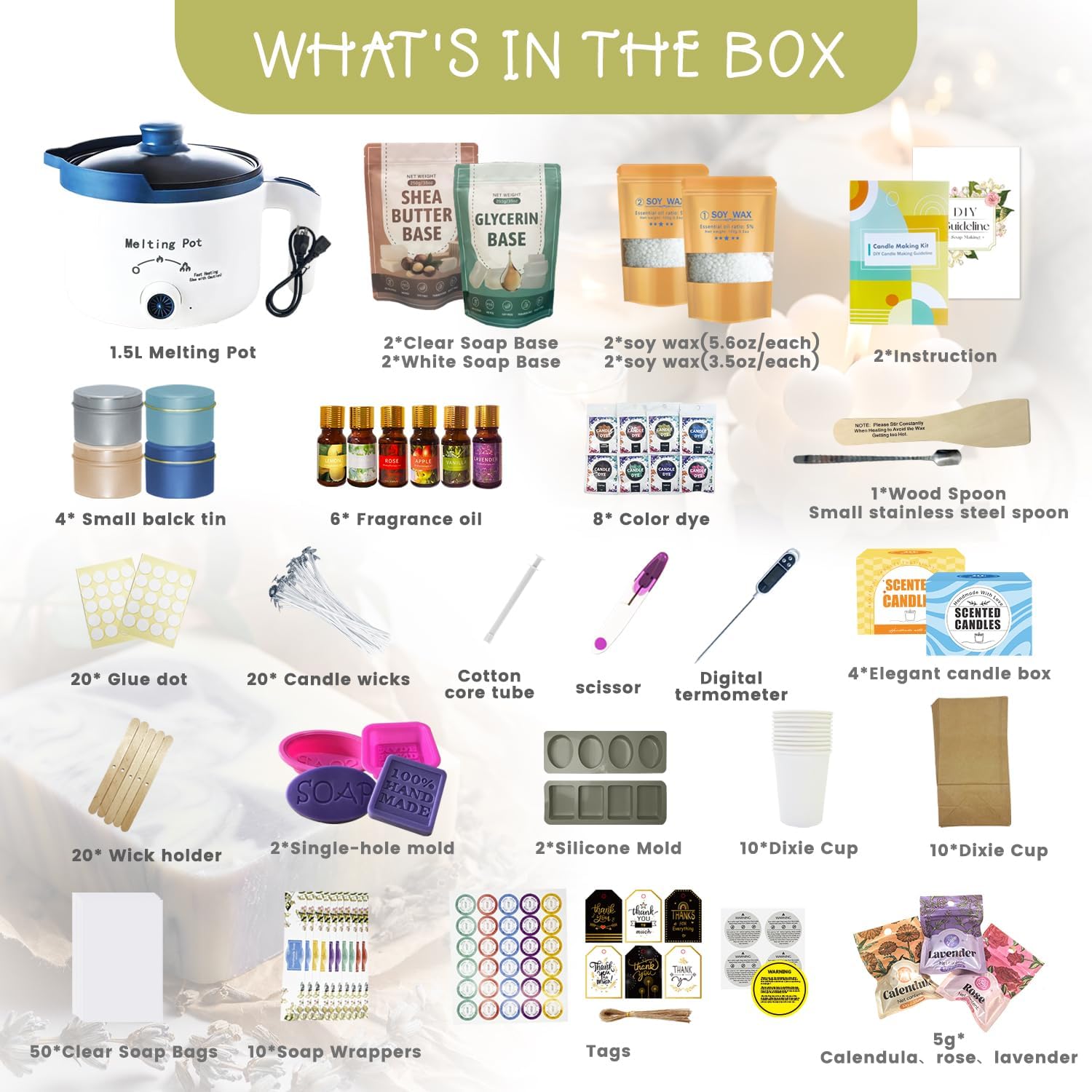 2 in 1 Candle Soap Making Kit  - Candle Making Kit For Beginners 리뷰 및 가격